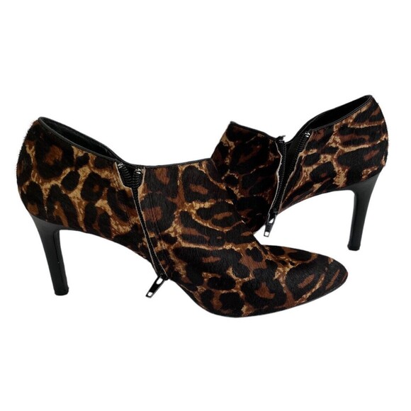 Antonio Melani Carlin LEATHER Side Zipper ANKLE Booties Cheetah Print SIZE 9.5M - Picture 6 of 10